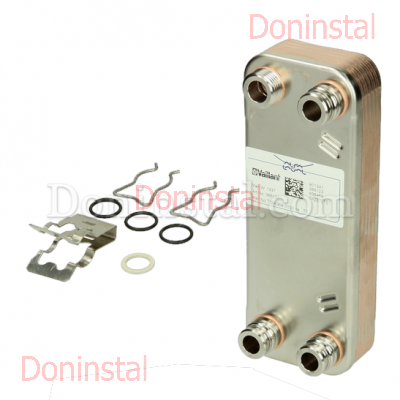 Теплообмінник вторинний на газовий котел Vaillant atmoMAX, turboMAX Pro/Plus (R1, R2, R3) 12 пластин